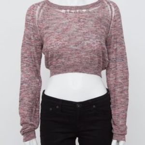 IRO cropped distressed sweater.